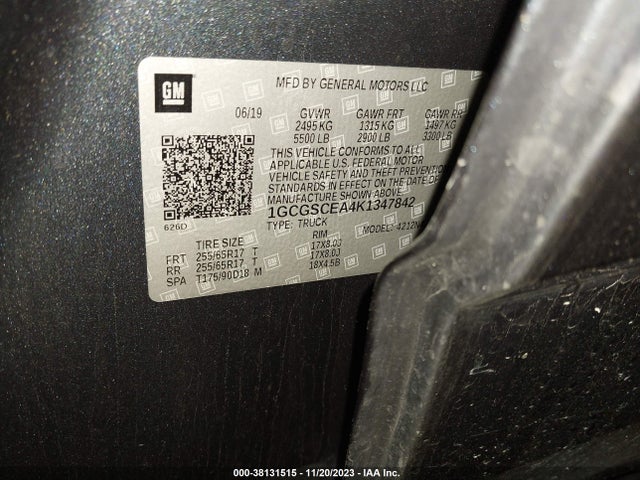 Chevrolet Colorado Lt 2019 1GCGSCEA4K1347842 Image 9