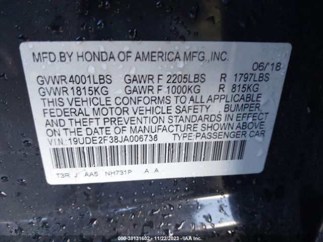 19UDE2F38JA006738 Acura Ilx Acurawatch Plus Package