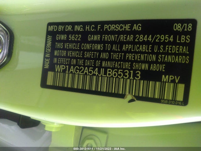 2018 PORSCHE MACAN WP1AG2A54JLB65313 Photo 8