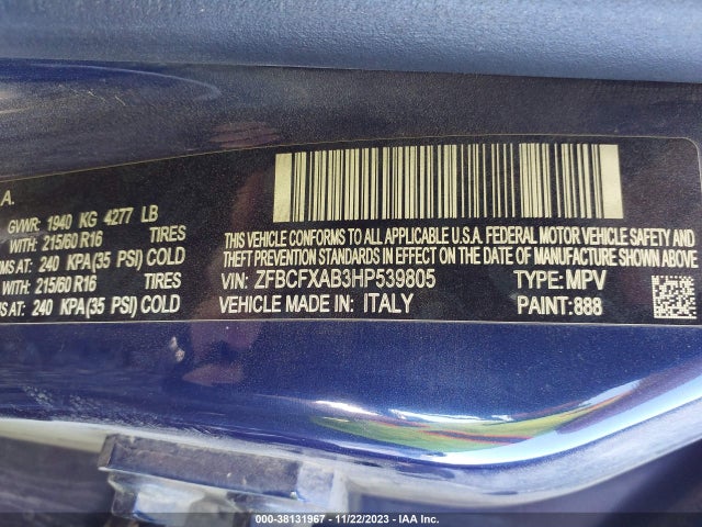 2017 FIAT 500X ZFBCFXAB3HP539805 Photo 8