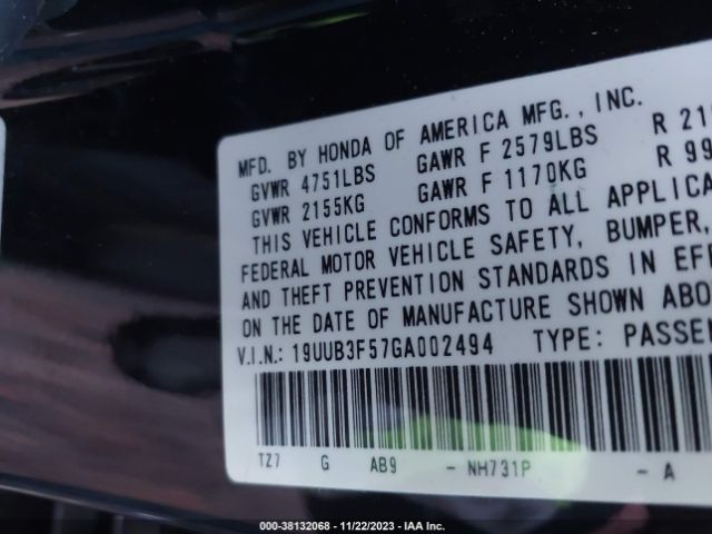 19UUB3F57GA002494 Acura Tlx V6 Tech
