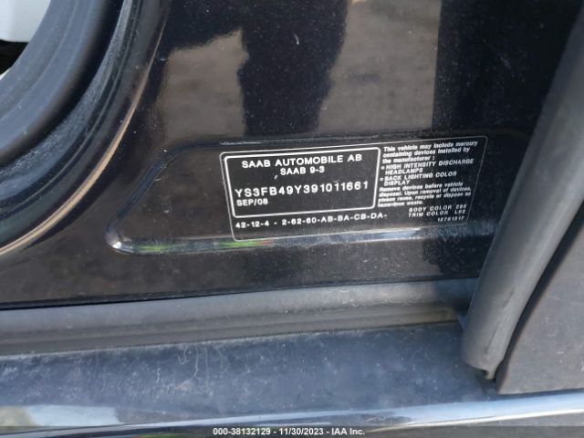 2009 SAAB 9-3 YS3FB49Y391011661 Photo 8