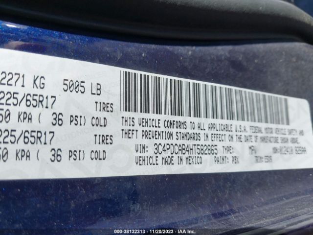 3C4PDCAB4HT582865 Dodge JOURNEY SE