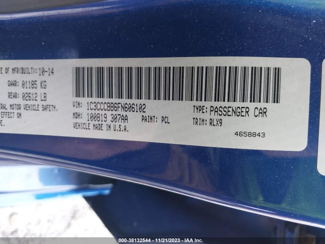 Chrysler 200 S 2015 1C3CCCBB6FN606102 Image 9