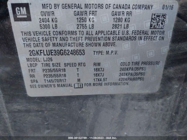 2GKFLUE39G6248653 GMC Terrain Slt