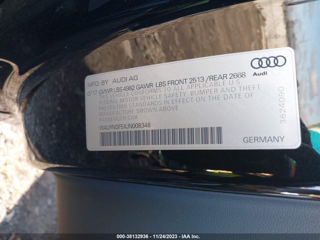 WAUYNGF5XJN008348 Audi A5 2.0t Premium