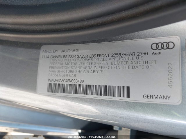 WAUFGAFC4FN033489 Audi A6 3.0t Premium Plus