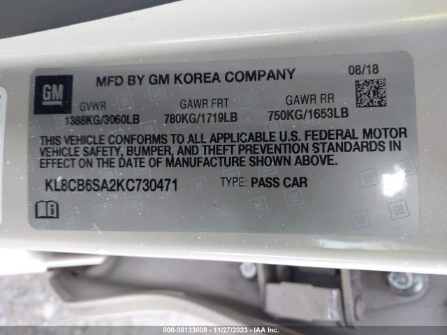 Chevrolet Spark Ls Cvt 2019 KL8CB6SA2KC730471 Image 9
