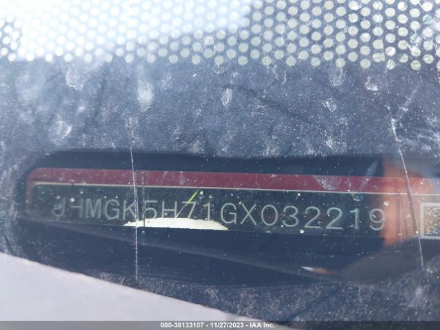 JHMGK5H71GX032219 Honda FIT EX