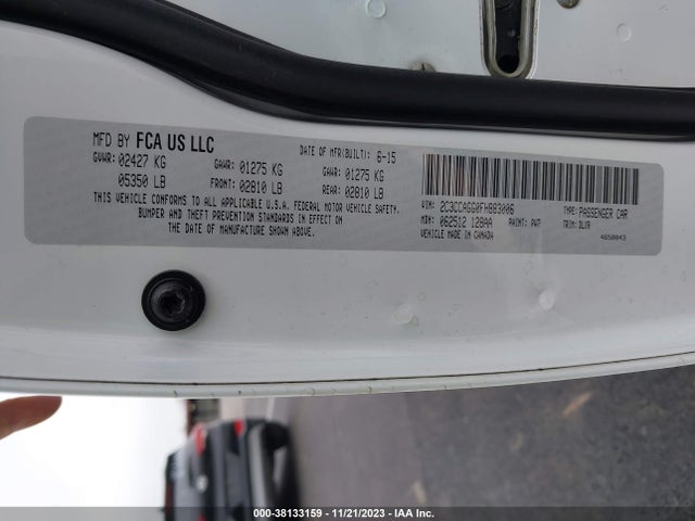 Chrysler 300 S 2015 2C3CCAGG0FH883006 Image 9