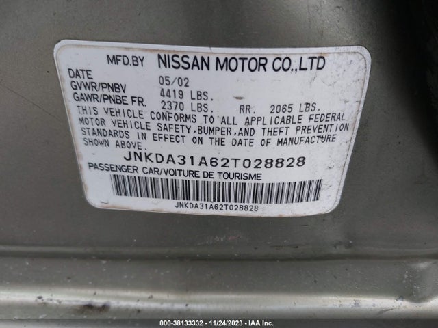 2002 INFINITI I35 LUXURY VIN: JNKDA31A62T028828