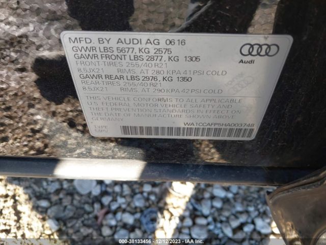 WA1CCAFP5HA003748 Audi Sq5 3.0t Premium Plus
