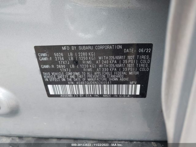4S4BTGUD6N3260541 Subaru Outback Wilderness