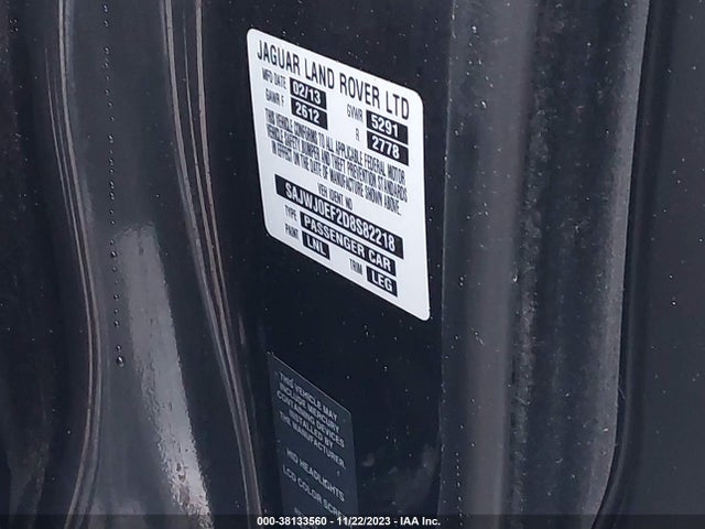 2013 JAGUAR XF SAJWJ0EF2D8S82218 Photo 8