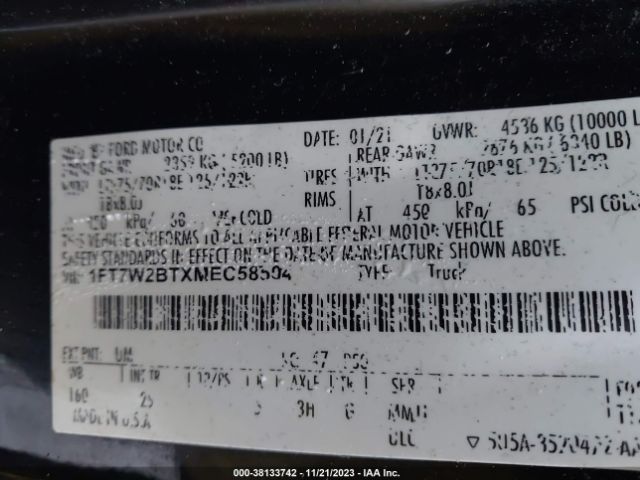 1FT7W2BTXMEC58504 Ford F-250 Xlt
