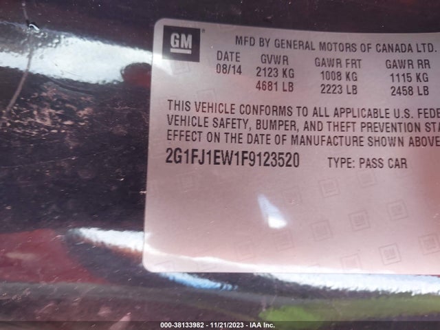 Chevrolet CAMARO 2SS 2015 2G1FJ1EW1F9123520 Image 9