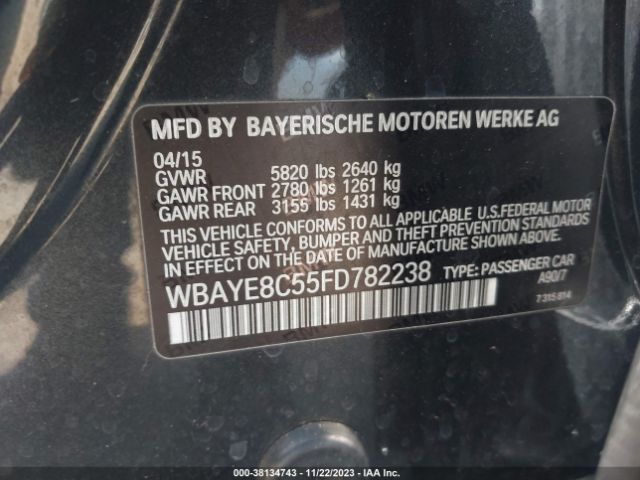 WBAYE8C55FD782238 BMW 750LI