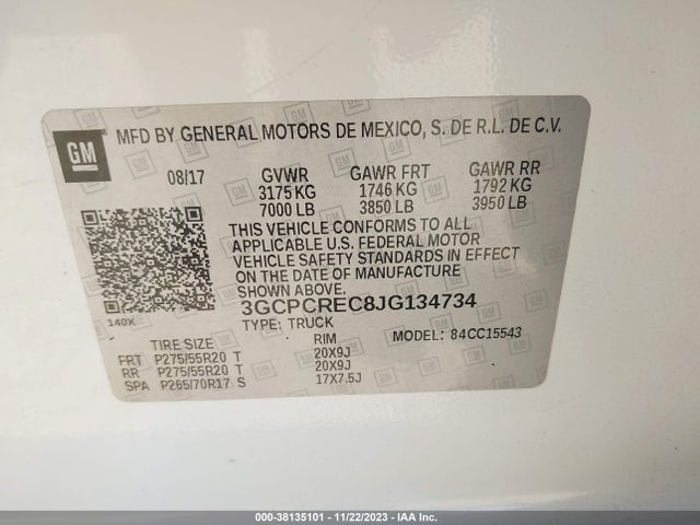 Chevrolet Silverado 1500 1lt 2018 3GCPCREC8JG134734 Image 9
