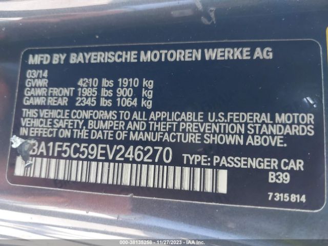 WBA1F5C59EV246270 BMW 228I