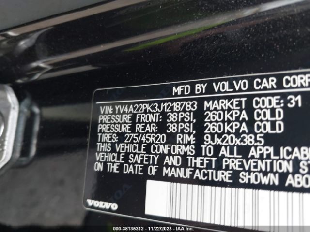 2018 VOLVO XC90 YV4A22PK3J1218783 Photo 8