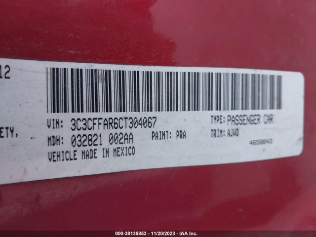2012 FIAT 500 3C3CFFAR6CT304067 Photo 8