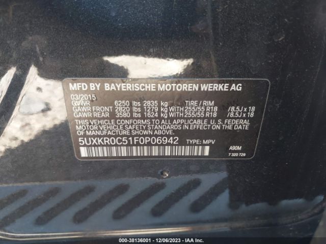 2015 BMW X5 5UXKR0C51F0P06942 Photo 8