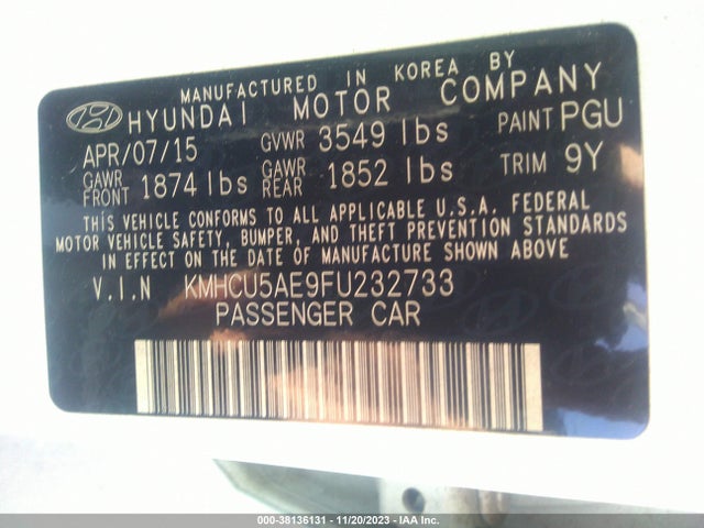 Hyundai Accent Sport 2015 KMHCU5AE9FU232733 Image 9