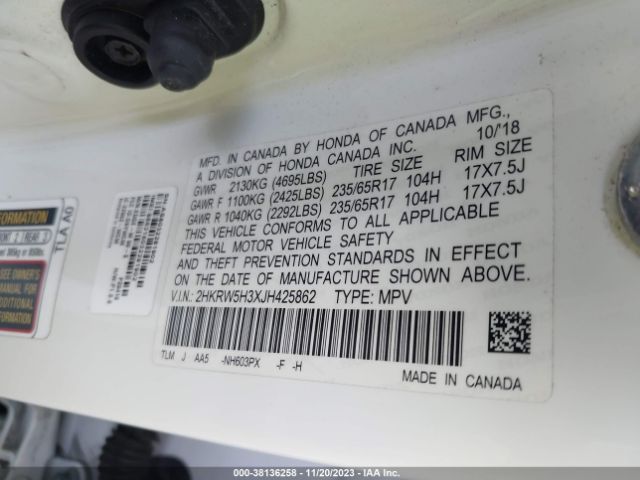 2HKRW5H3XJH425862 Honda CR-V LX