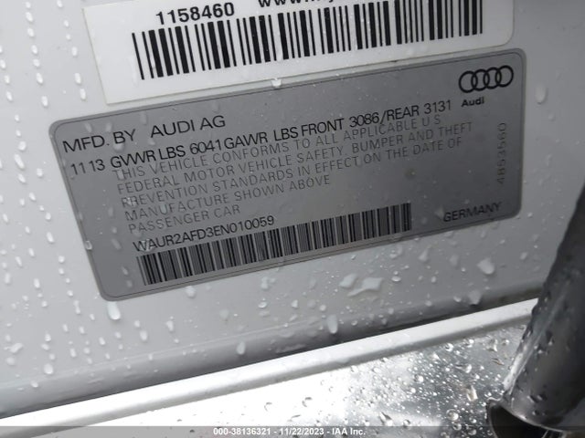 Audi A8 L 4.0t 2014 WAUR2AFD3EN010059 Image 9