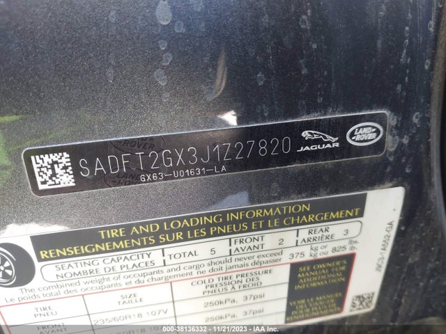 2018 JAGUAR E-PACE SADFT2GX3J1Z27820 Photo 8