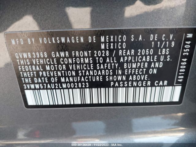 3VWW57AU2LM002823 Volkswagen Golf 1.4t Tsi