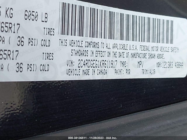 Dodge Grand Caravan Gt 2019 2C4RDGEG1KR611917 Image 9