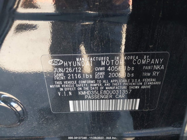 2013 HYUNDAI ELANTRA GT VIN: KMHD35LE8DU031357