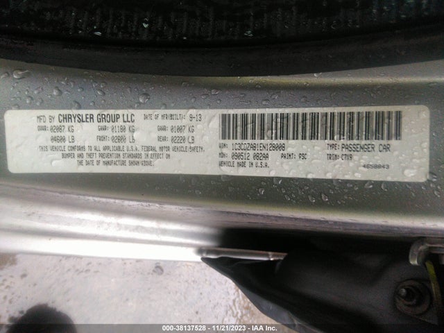 Dodge AVENGER SE 2014 1C3CDZAB1EN128008 Image 9
