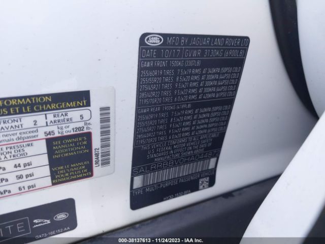 SALRRBBV0HA044872 Land Rover Discovery Hse