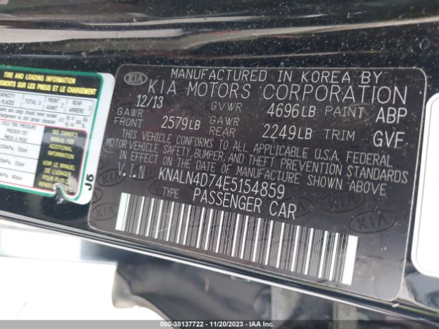 KNALN4D74E5154859 KIA Cadenza Premium