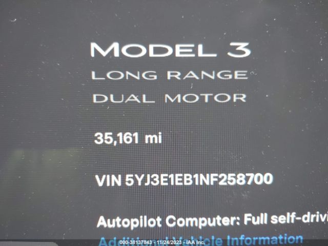 2022 TESLA MODEL 3 5YJ3E1EB1NF258700 Photo 6
