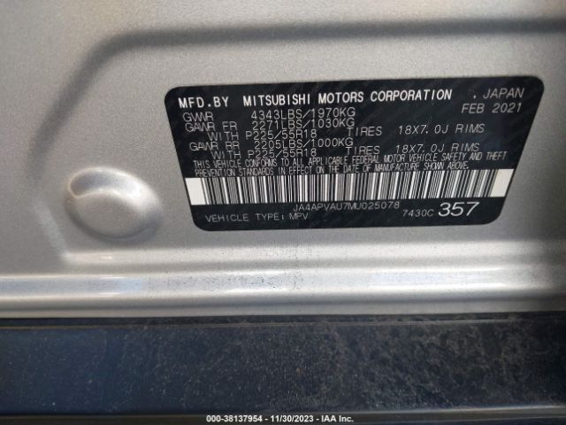 JA4APVAU7MU025078 Mitsubishi Outlander Sport 2.0 Se 2wd