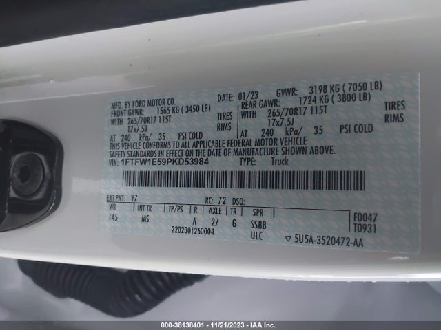 Ford F-150 Xlt 2023 1FTFW1E59PKD53984 Image 9