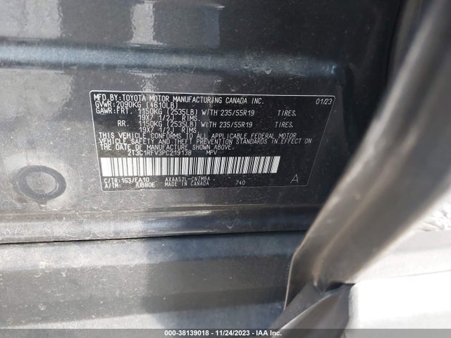 2023 TOYOTA RAV4 XLE PREMIUM VIN: 2T3C1RFV3PC219138