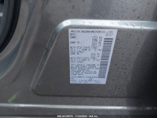 5N1DL0MMXJC506940 Infiniti QX60