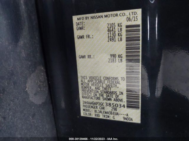 1N4AA6AP1GC385034 Nissan Maxima 3.5 Sl