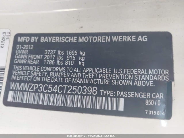 2012 MINI COOPER S WMWZP3C54CT250398 Photo 8