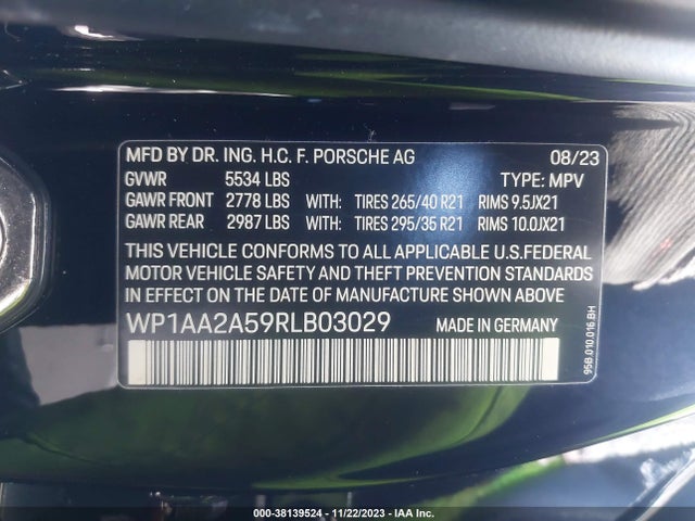 2024 PORSCHE MACAN WP1AA2A59RLB03029 Photo 8