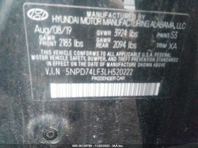 Hyundai ELANTRA SE 2020 5NPD74LF3LH520222 Image 7