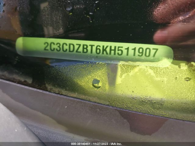 2C3CDZBT6KH511907 Dodge Challenger R/t