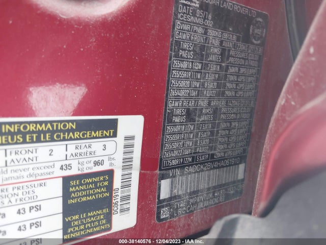 2017 JAGUAR F-PACE SADCK2BV4HA061910 Photo 8