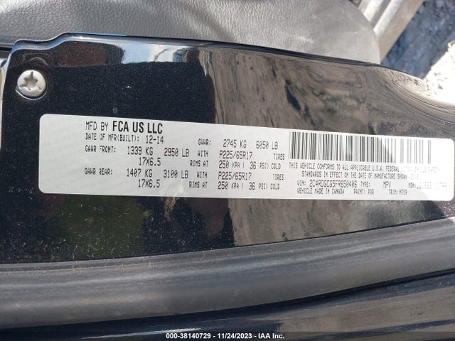 Dodge Grand Caravan Sxt 2015 2C4RDGCG5FR650406 Image 9