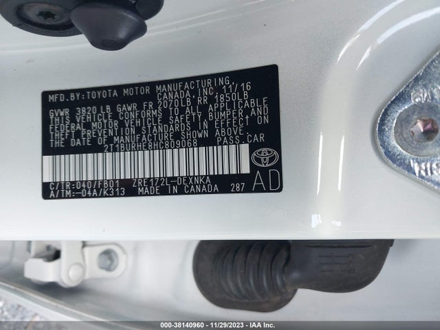 Toyota COROLLA LE 2017 2T1BURHE8HC809068 Image 9