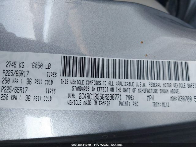 2C4RC1BG5GR298771 Chrysler Town & Country Touring